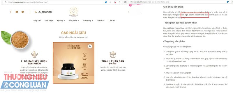 tại website khác có địa chỉ https://spasausinh.vn/cao-ngai-cuu-tri-nhan-home-care/ được giới thiệu: Sản phẩm “Cao ngải cứu trị nhăn hỗ trợ mẹ sau sinh có vùng da bụng bị nhăn, chảy xệ và thâm sạm. Đừng lo vì cao ngải cứu trị nhăn Home Care có thể giúp các mẹ cải thiện đáng kể tình trạng này!”