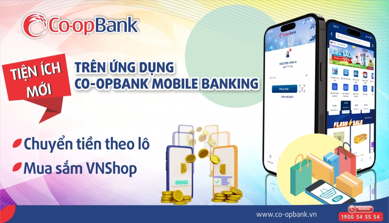 Co-opBank Mobile Banking - Gia tăng trải nghiệm từ các tiện ích mới