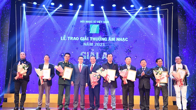 10 tác phẩm được trao giải A giải thưởng Âm nhạc Hội Nhạc sĩ Việt Nam 