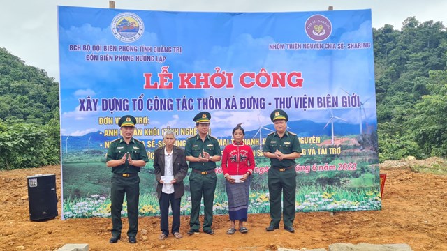 2 hộ dân hiến hơn 2.500 m2 đất cho Bộ đội Biên phòng Quảng Trị
