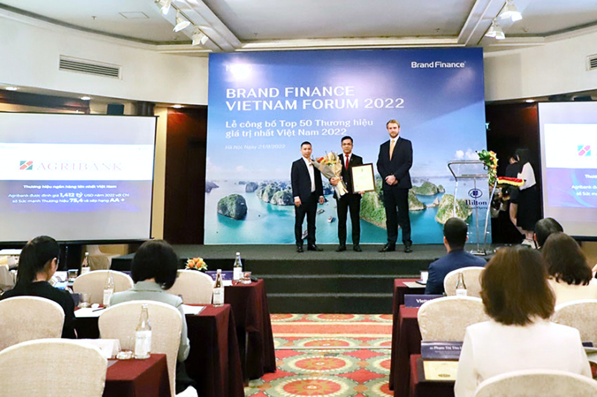 Agribank - Top 10 thương hiệu giá trị nhất Việt Nam 2022