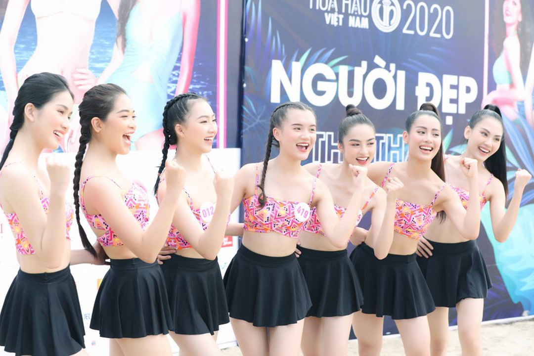 35 thí sinh Hoa hậu Việt Nam khỏe khoắn thi Người đẹp thể thao tại Vũng Tàu