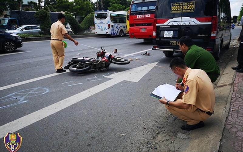 Hiện trường một vụ tai nạn giao thông.