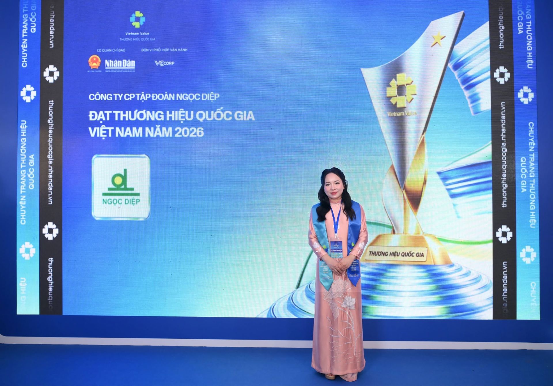 Tập đoàn Ngọc Diệp lần thứ 5 liên tiếp được vinh danh Thương hiệu quốc gia Việt Nam