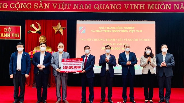Agribank dành gần 50 tỷ đồng ủng hộ người nghèo và đối tượng chính sách đón Xuân Nhâm Dần