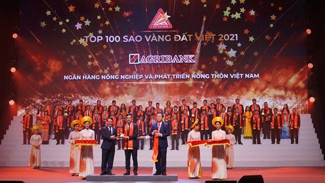 Agribank vinh dự đạt giải thưởng Sao Vàng đất Việt năm 2021