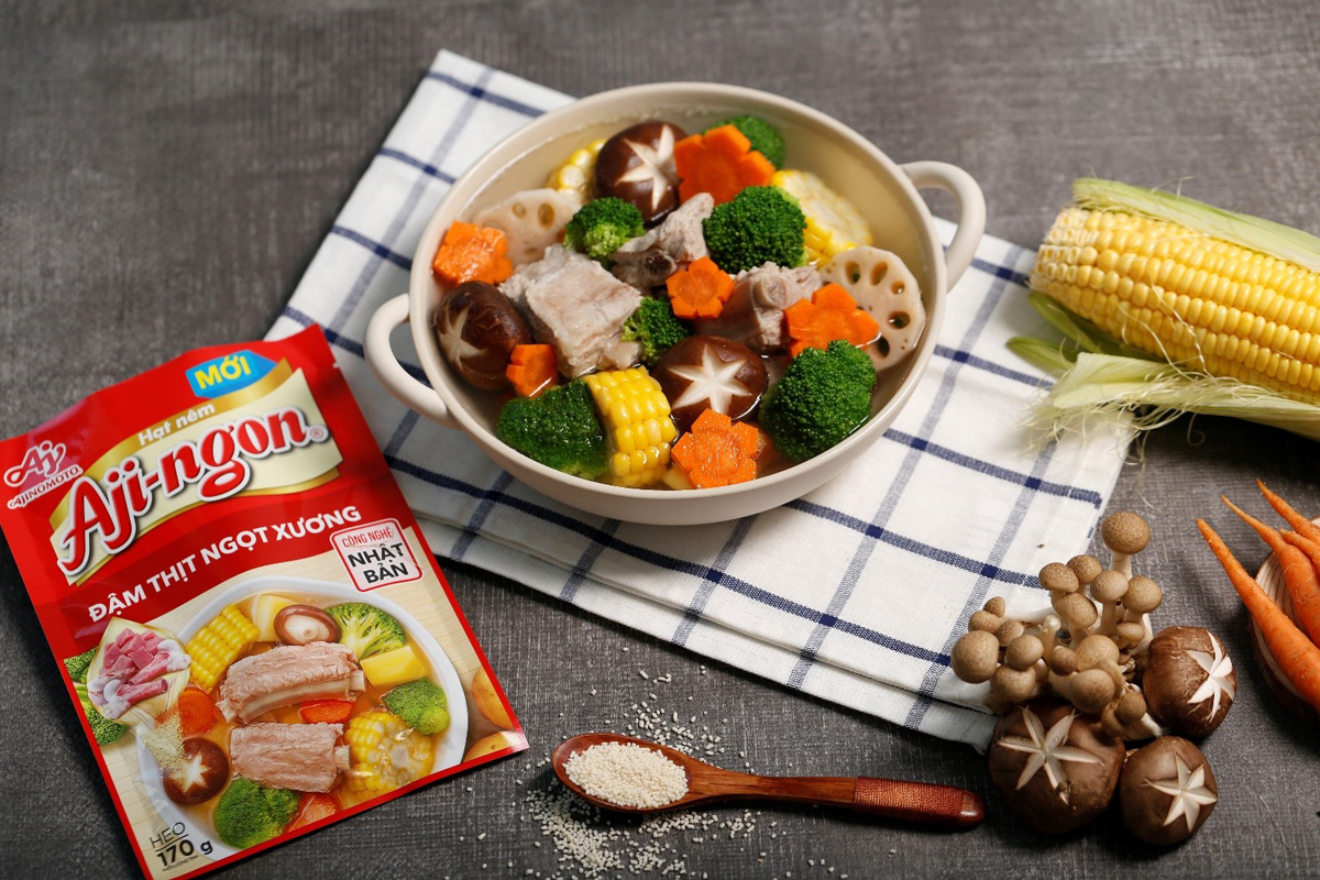 Ajinomoto Việt Nam ra mắt hạt nêm Aji-ngon heo giảm muối, giúp món ăn giảm mặn vẫn ngon