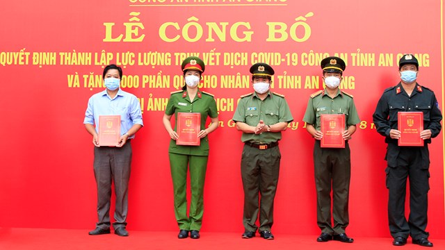 An Giang: Công an ra mắt lực lượng truy vết dịch Covid-19 trên 14.700 người