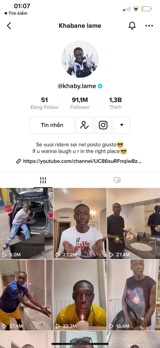 Anh da đen cán mốc 100 triệu follower trên TikTok, đe doạ vị trí số 1 của mỹ nhân có lượng follower khủng nhất trên nền tảng này! - Ảnh 5. Anh da đen cán mốc 100 triệu follower trên TikTok, đe doạ vị trí số 1 của mỹ nhân có lượng follower khủng nhất trên nền tảng này! - Ảnh 5.