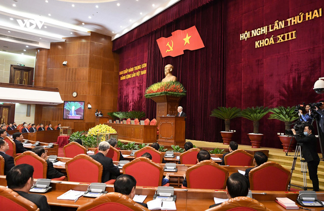 Ảnh: Toàn cảnh phiên bế mạc Hội nghị Trung ương 2, khóa XIII - Ảnh 5. Ảnh: Toàn cảnh phiên bế mạc Hội nghị Trung ương 2, khóa XIII - Ảnh 5.