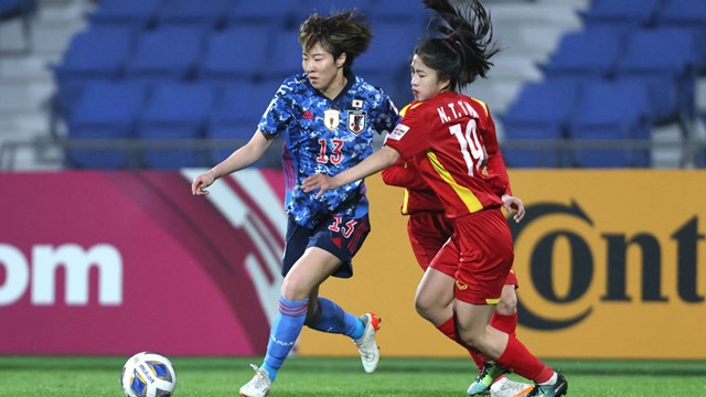 Asian Cup 2022: Tuyển nữ Việt Nam thua 0-3 trước Nhật Bản