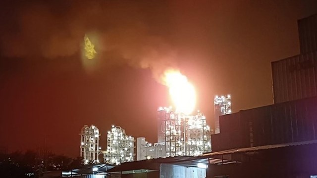 Bà Rịa-Vũng Tàu: Cột lửa ở nhà máy Hyosung Vina xuất phát từ đốt khí dư thừa