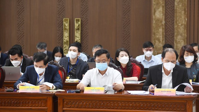 Bí thư, Chủ tịch Hà Nội đối thoại với doanh nghiệp