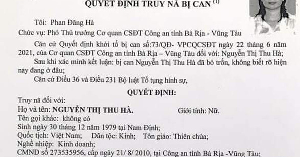 Bán đất nền lừa đảo, Bà Rịa – Vũng Tàu truy nã nữ giám đốc doanh nghiệp BĐS