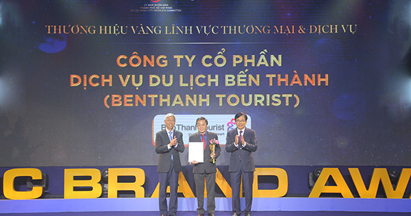 BenThanh Tourist nhận giải thưởng “Thương Hiệu Vàng” UBND TP.HCM trao tặng 