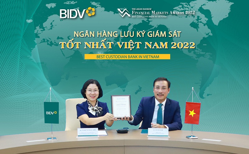 BIDV nhận giải thưởng “Ngân hàng lưu ký giám sát tốt nhất Việt Nam 2022”