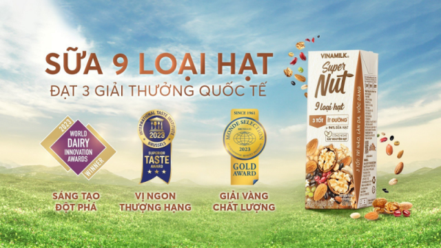 Bộ sưu tập gải thưởng quốc tế “khủng” của sản phẩm mới ra mắt nhà Vinamilk – Sữa hạt Super Nut