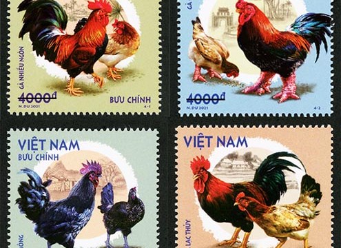 Bộ tem ‘Gà bản địa Việt Nam’ 