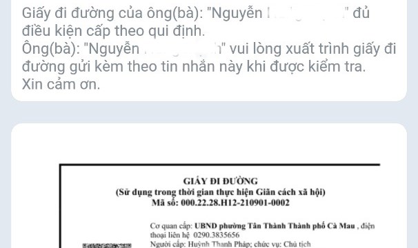 Cà Mau cấp giấy đi đường trong thời gian giãn cách bằng mã QR-Code
