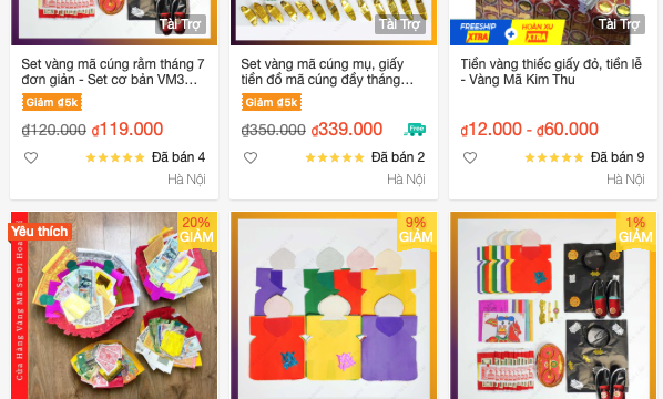 Cúng Rằm tháng 7 mùa dịch: Sắm đồ vàng mã 'online'