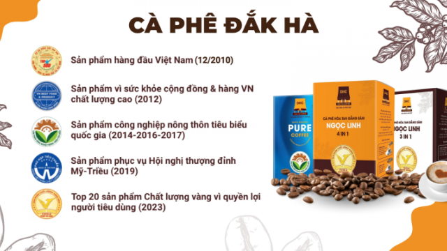 Cà phê Đắk Hà (DakHa Coffee) – thương hiệu Vàng vì sức khỏe cộng đồng 