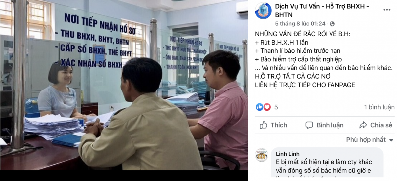 Trang Facebook được cho là giả mạo để lừa đảo chiếm đoạt tài sản của người dân. (Ảnh: Chụp màn hình Facebook).