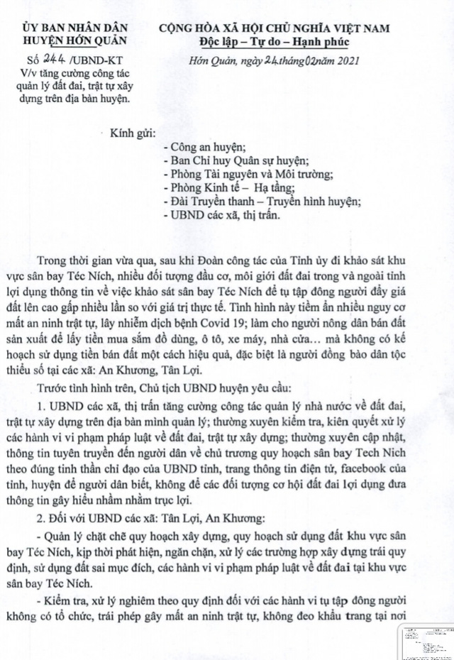 Cảnh giác sốt đất ảo ăn theo quy hoạch sân bay ở Bình Phước - Ảnh 4. Cảnh giác sốt đất ảo ăn theo quy hoạch sân bay ở Bình Phước - Ảnh 4.