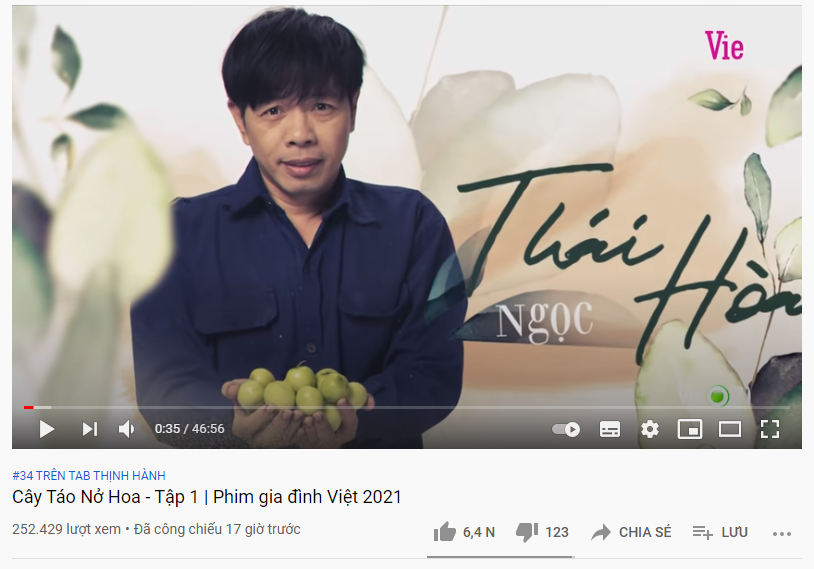 'Cây táo nở hoa' vào top trending sau nửa ngày lên sóng 