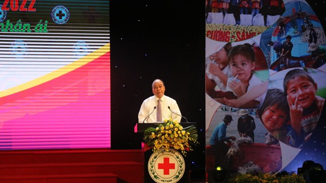 Chủ tịch nước Nguyễn Xuân Phúc dự Lễ phát động Tháng Nhân đạo năm 2022 