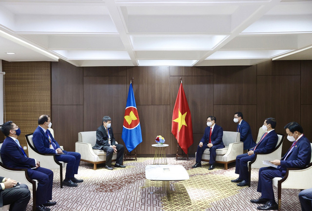 Chùm ảnh: Thủ tướng Phạm Minh Chính dự Hội nghị các Nhà lãnh đạo ASEAN - Ảnh 24. Chùm ảnh: Thủ tướng Phạm Minh Chính dự Hội nghị các Nhà lãnh đạo ASEAN - Ảnh 24.