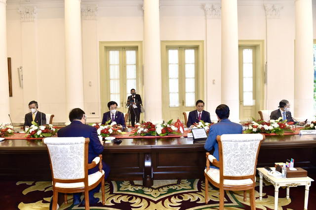 Chùm ảnh: Thủ tướng Phạm Minh Chính dự Hội nghị các Nhà lãnh đạo ASEAN - Ảnh 7. Chùm ảnh: Thủ tướng Phạm Minh Chính dự Hội nghị các Nhà lãnh đạo ASEAN - Ảnh 7.