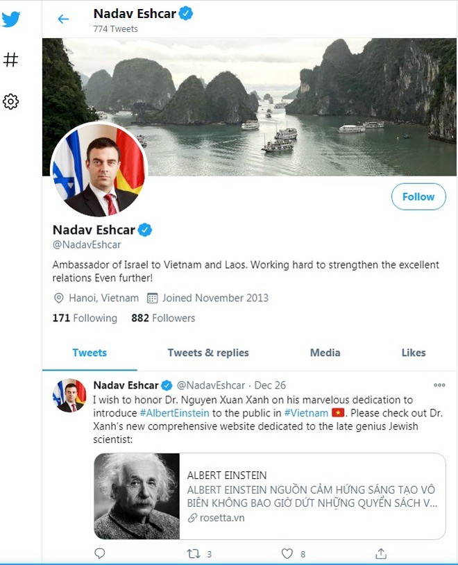 Đại sứ Israel ngợi ca 'nhà Einstein học' Nguyễn Xuân Xanh - ảnh 1