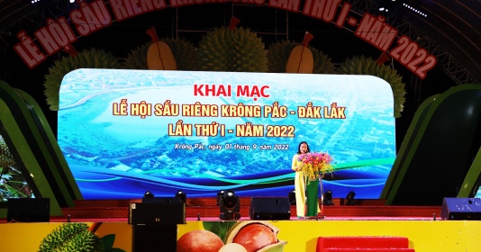 Đắk Lắk: Khai mạc Lễ hội Sầu riêng huyện Krông Pắc lần thứ I