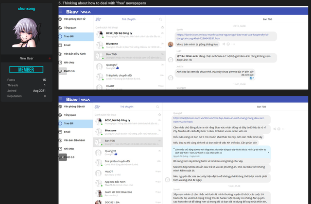 Diễn biến mới vụ Bkav bị hack: Hacker tung nội dung nhóm chat Ban giám đốc, phản pháo không phải nhân viên cũ, dữ liệu không cũ - Ảnh 3.