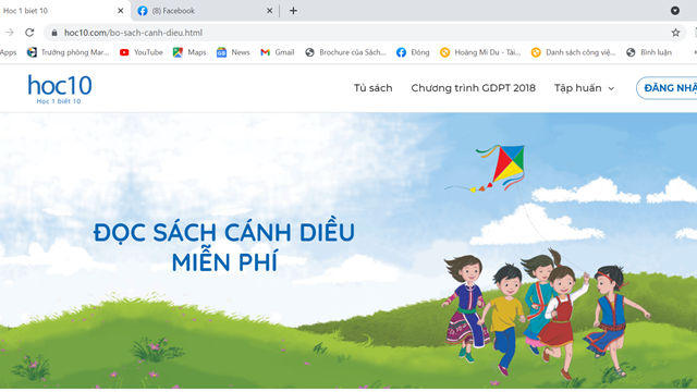 Đọc sách giáo khoa Cánh diều miễn phí ở đâu?
