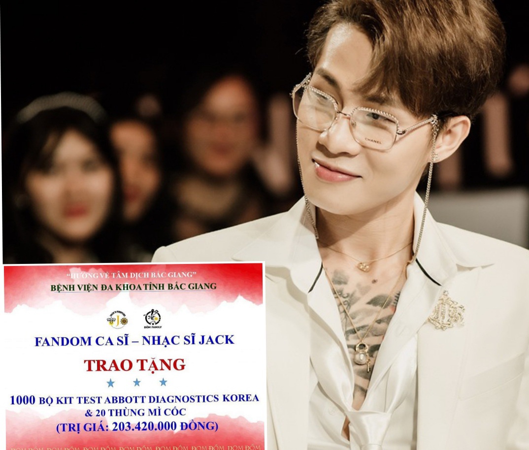 Fandom Đom Đóm của Jack tặng 1.000 bộ test Covid-19 nhanh cho Bắc Giang