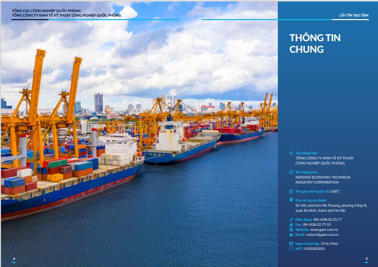 Thông tin chung của Tổng công ty Kinh tế Kỹ thuật công nghiệp quốc phòng Thông tin chung của Tổng công ty Kinh tế Kỹ thuật công nghiệp quốc phòng