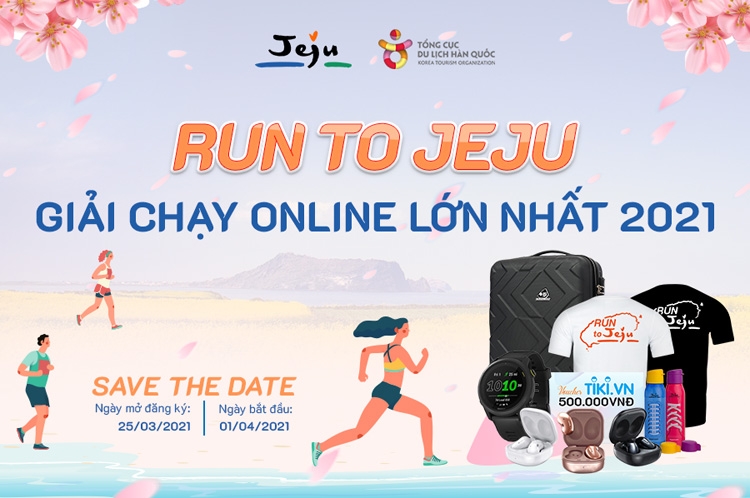 Giải chạy trực tuyến chinh phục mùa xuân Jeju 