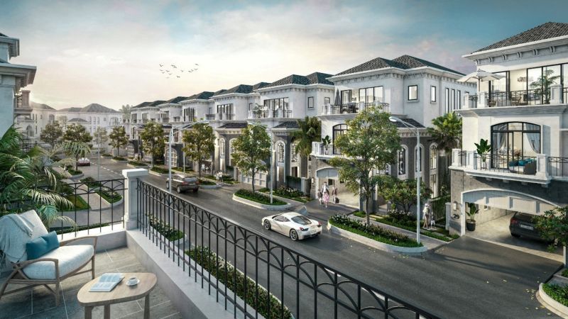 Ảnh phối cảnh dãy biệt thự Clubhouse Villa. Ảnh: BIM Land.