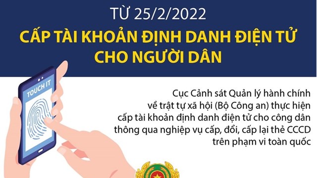 Hôm nay, bắt đầu cấp tài khoản định danh điện tử cho người dân