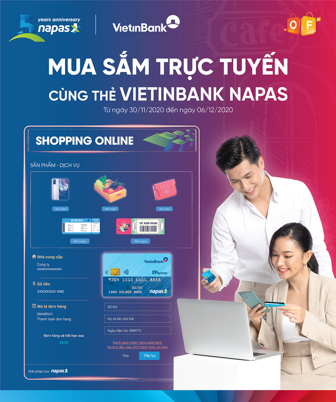 Hấp dẫn CTKM ‘Mua sắm trực tuyến cùng thẻ VietinBank NAPAS’ - ảnh 1