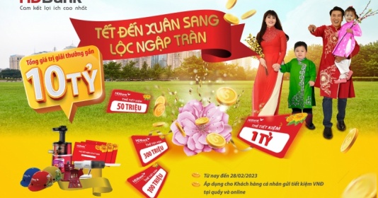 HDBank: Gần 10 tỷ đồng giải thưởng 