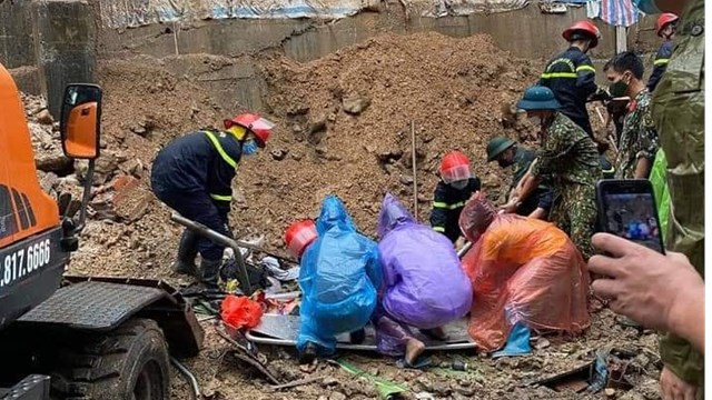 Hiện trường vụ sạt lở đất đã vùi lấp 4 người tại Quảng Ninh