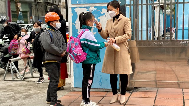Học sinh Quảng Ninh trở lại trường học an toàn, đảm bảo phòng chống dịch