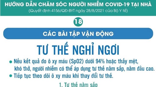 [Infographics] Bài tập vận động khi điều trị Covid-19 tại nhà