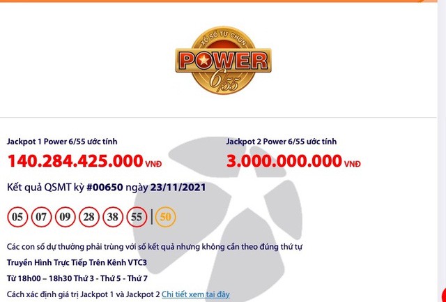 Jackpot 2 của xổ số Power 6/55 liên tục “nổ” - Ảnh 1.