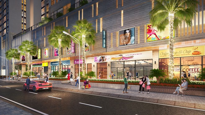 Shophouse khối đế là trung tâm mua sắm của cư dân tại dự án