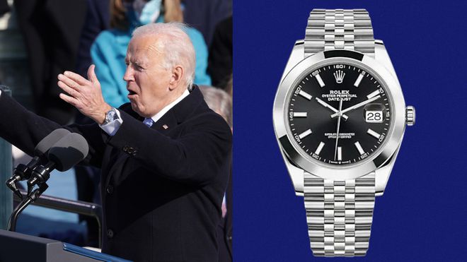 Kêu gọi dùng hàng Mỹ, ông Biden đeo đồng hồ Thụy Sĩ giá 7.000 USD - ảnh 1