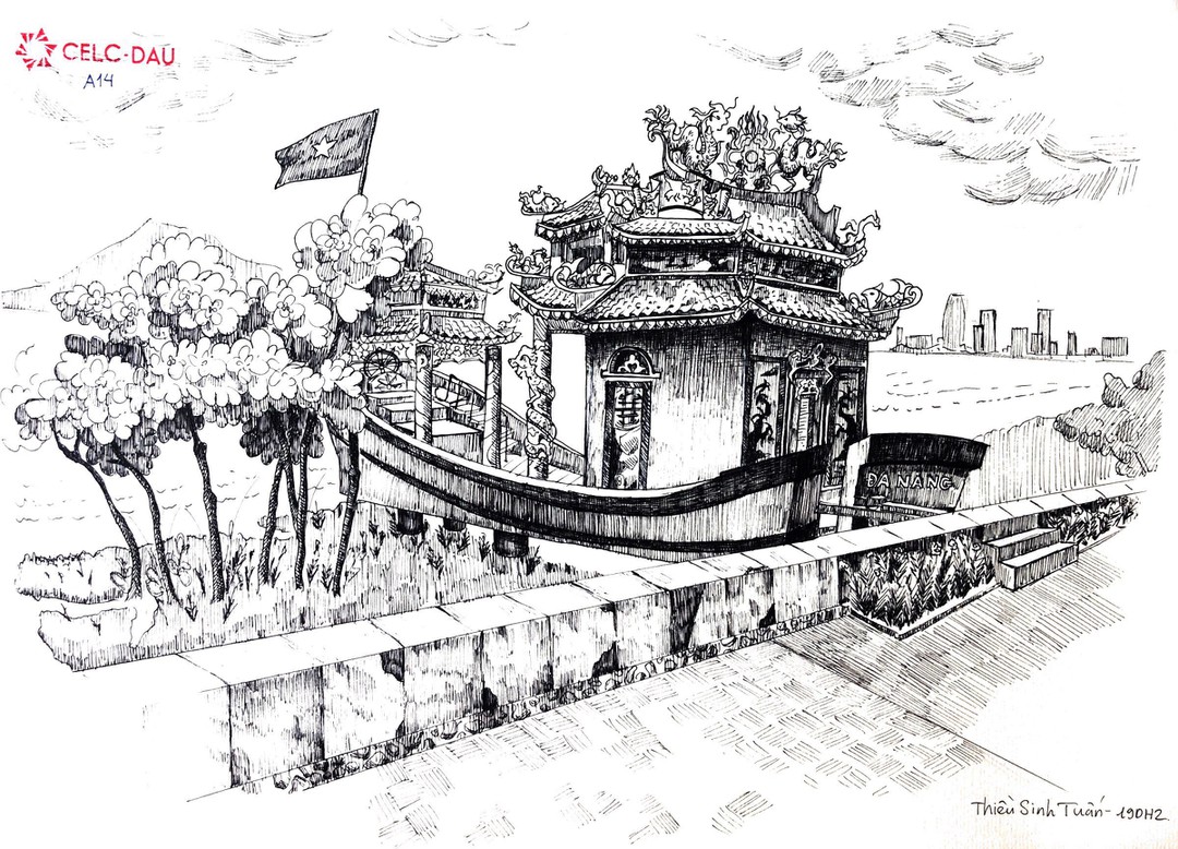 'Khám phá' làng chài Đà Nẵng qua nét ký họa độc đáo