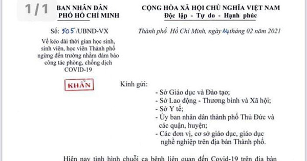 Khẩn: Học sinh, sinh viên TP.HCM tiếp tục nghỉ học đến 28/2